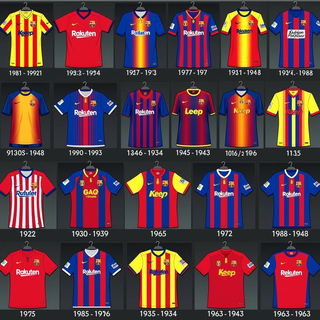 Barcelona Kit Evolution Through the Decades