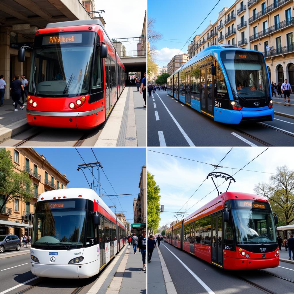 Barcelona's Public Transport System in Action