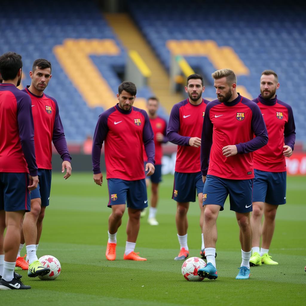 Barcelona Training Session: Preparing for the Next Match