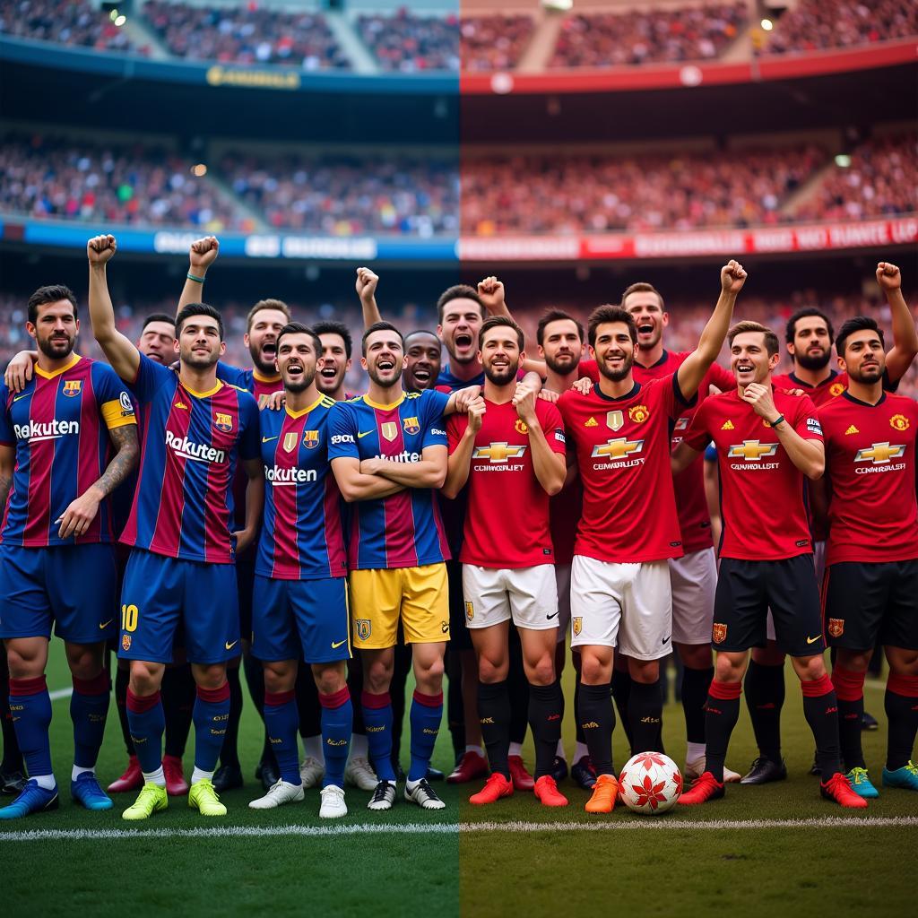 Barcelona vs Manchester United Fans