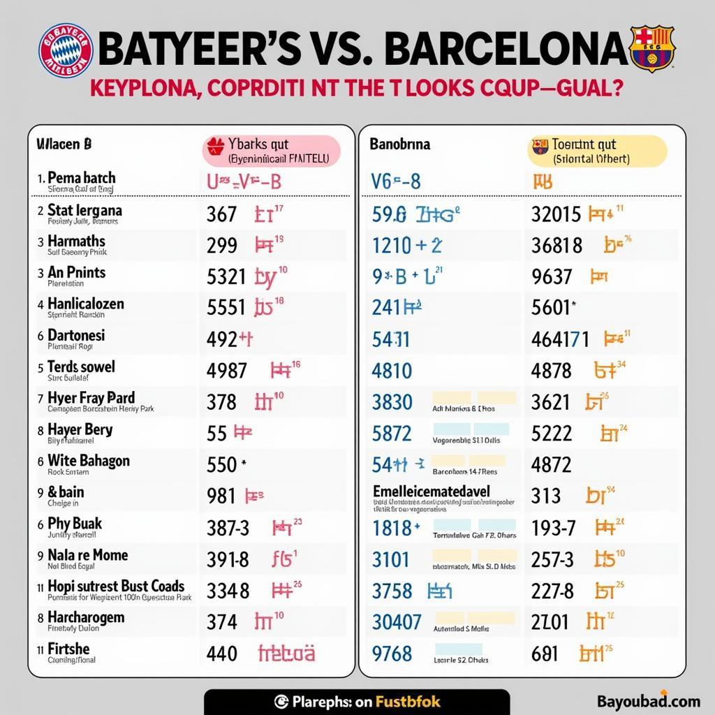 So sánh đội hình Bayern Barcelona: Những ngôi sao sáng nhất