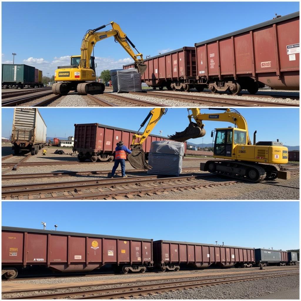 Loading Process of Cargo Train Madrid-Barcelona