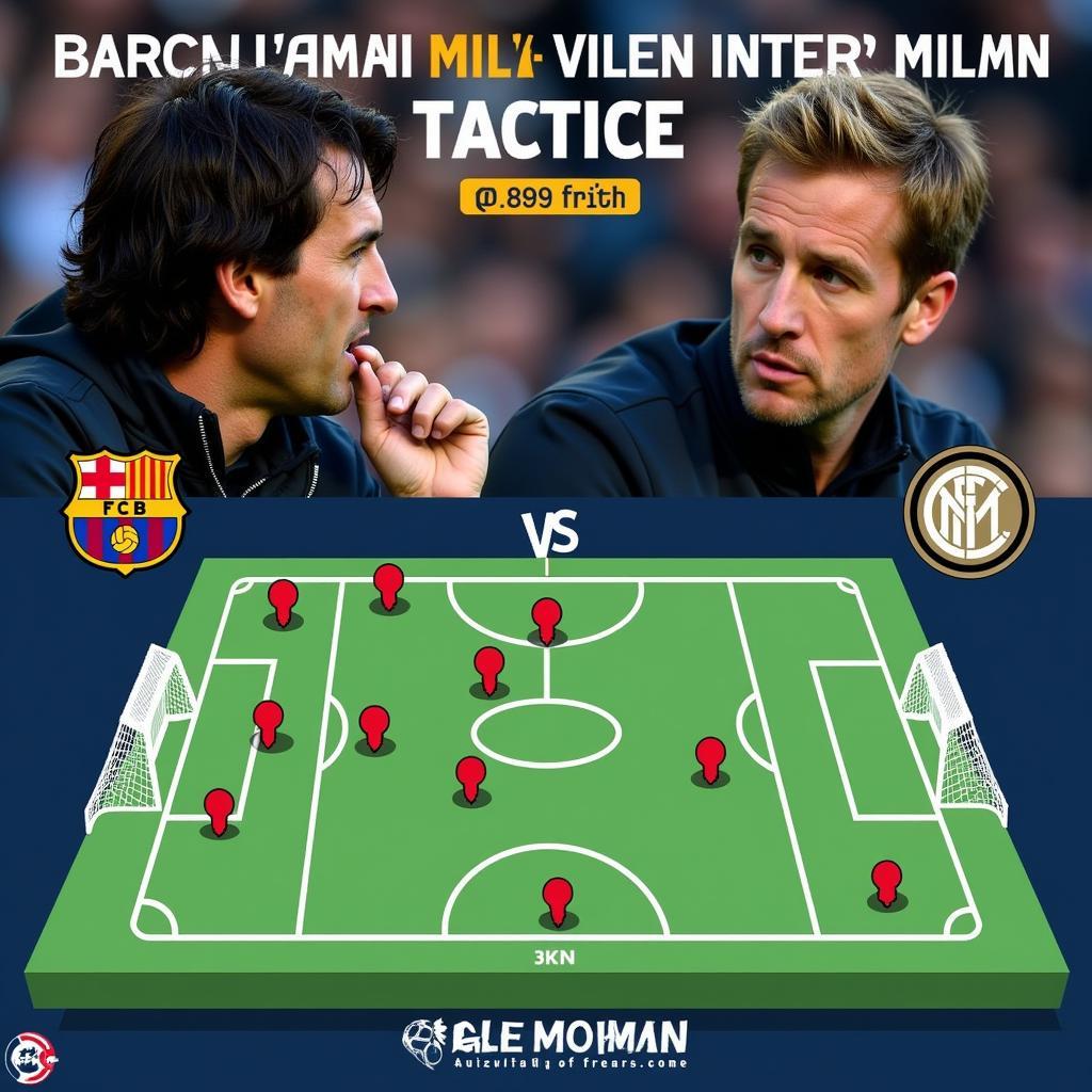 Chiến thuật đối đầu Barcelona Inter Milan