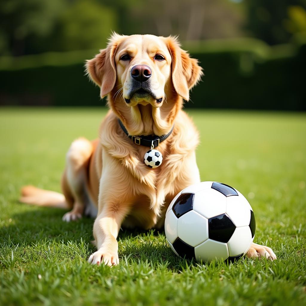 Chó Golden Retriever của cầu thủ bóng đá