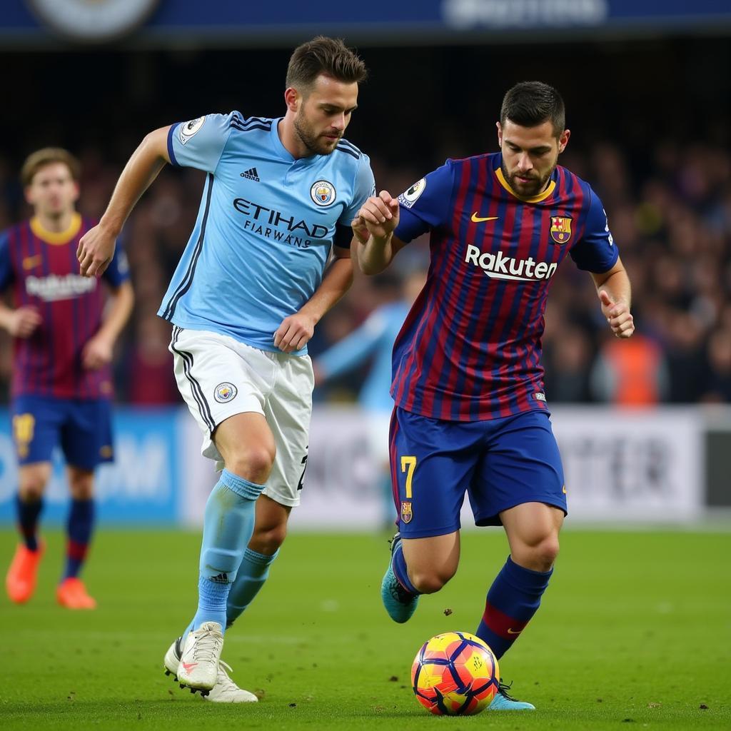 Cuộc đối đầu đỉnh cao Man City vs Barcelona