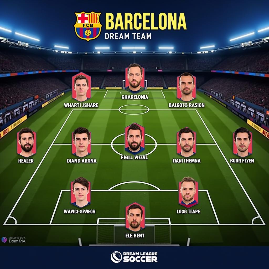 Đội hình trong mơ Barcelona Dream League Soccer