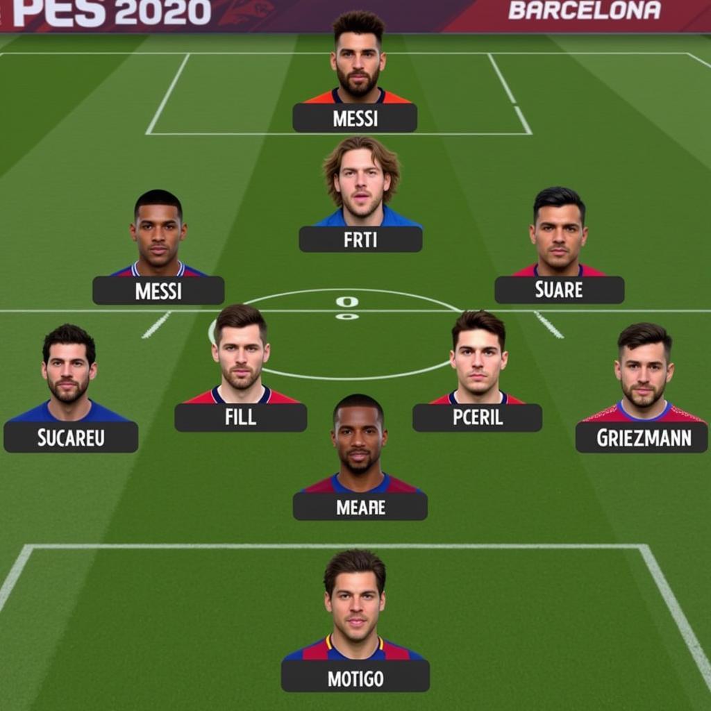 Đội hình Barcelona trong PES 2020