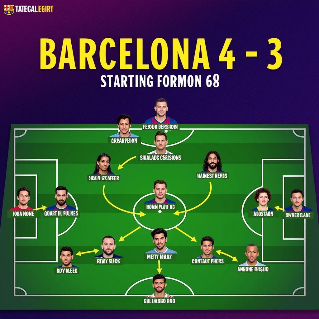 Đội hình ra sân Barcelona 4-3-3