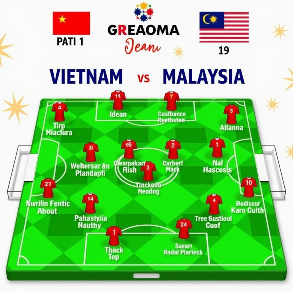 Đội hình ra sân Việt Nam vs Malaysia