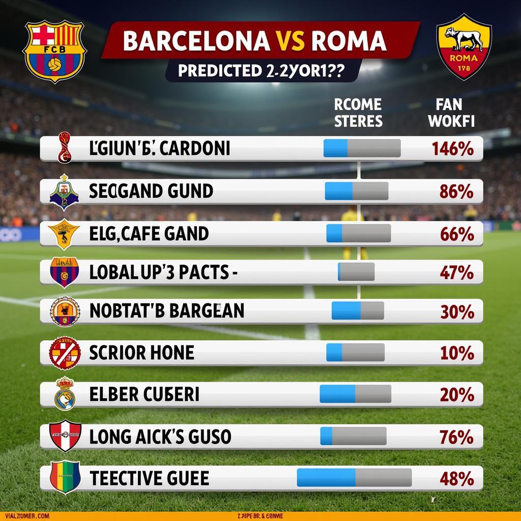 Dự đoán kết quả trận đấu Barcelona vs Roma