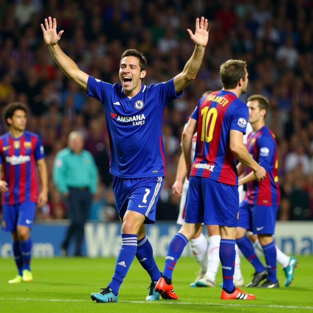 Fernando Torres ấn định chiến thắng cho Chelsea trước Barcelona tại Champions League 2012