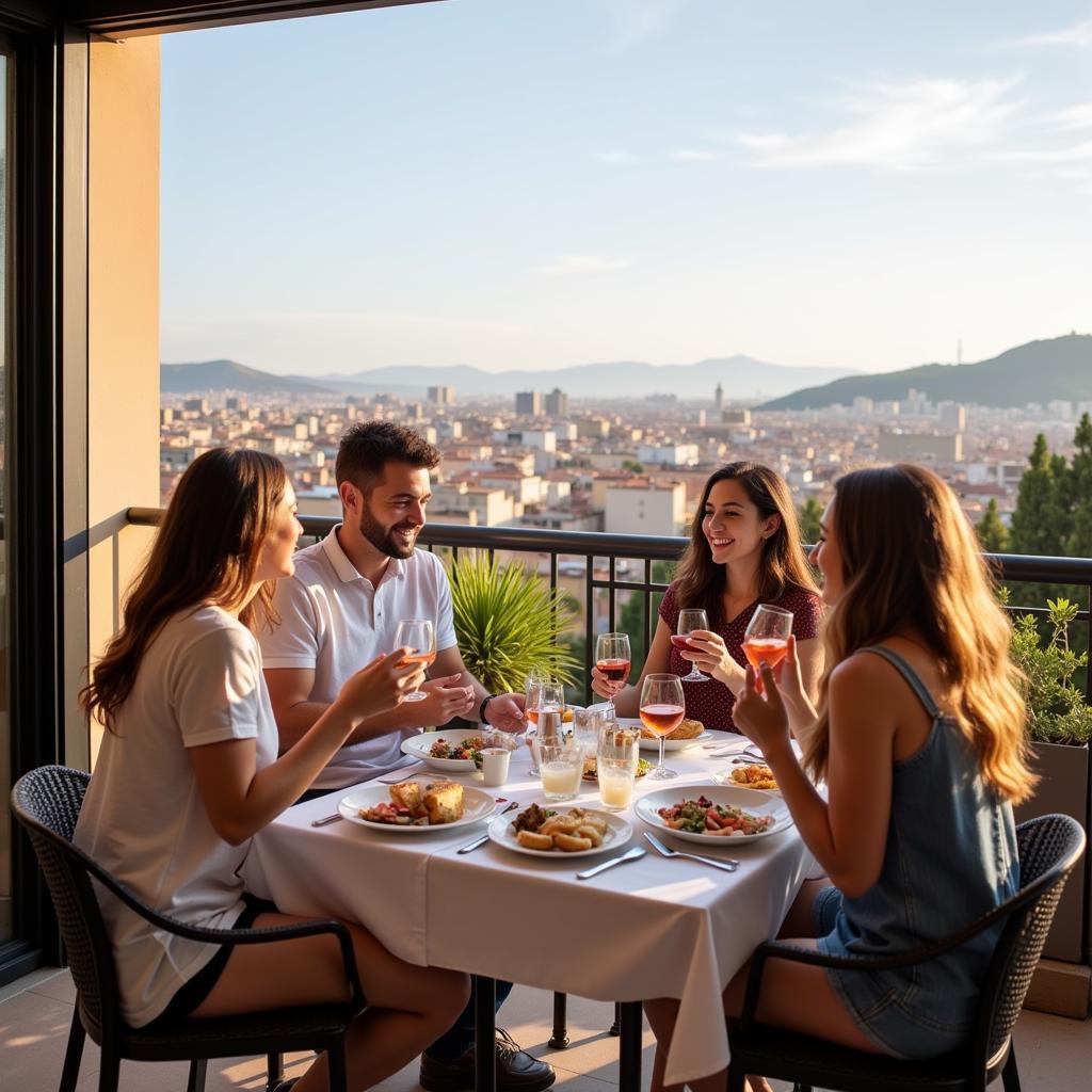 Family enjoying their Barcelona vacation