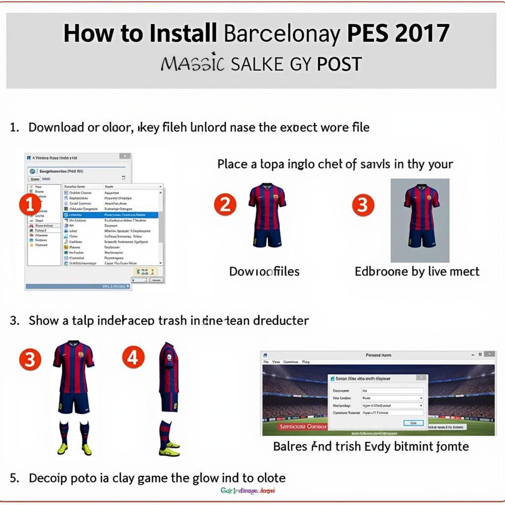 Hướng dẫn cài đặt kit Barcelona 2009 champion cho PES 2017 chi tiết từng bước