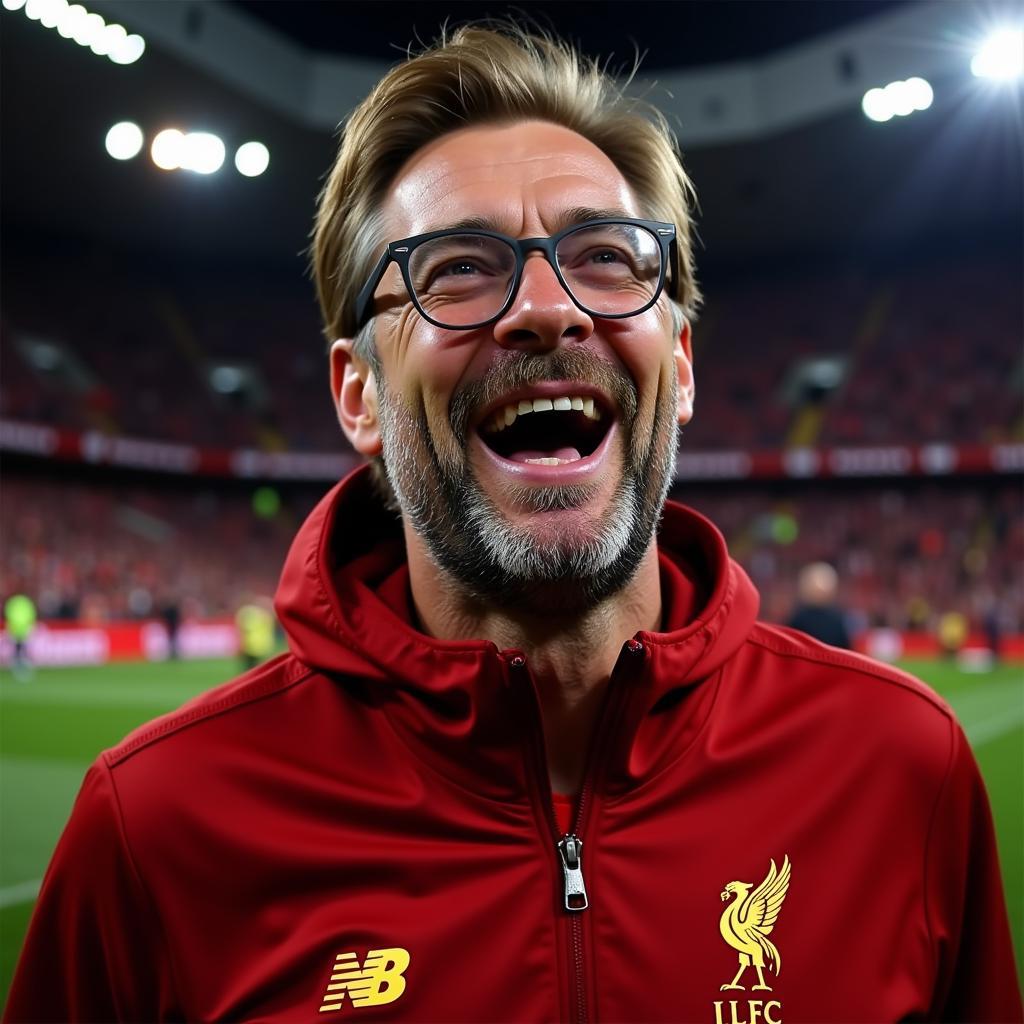 Jurgen Klopp ăn mừng chiến thắng