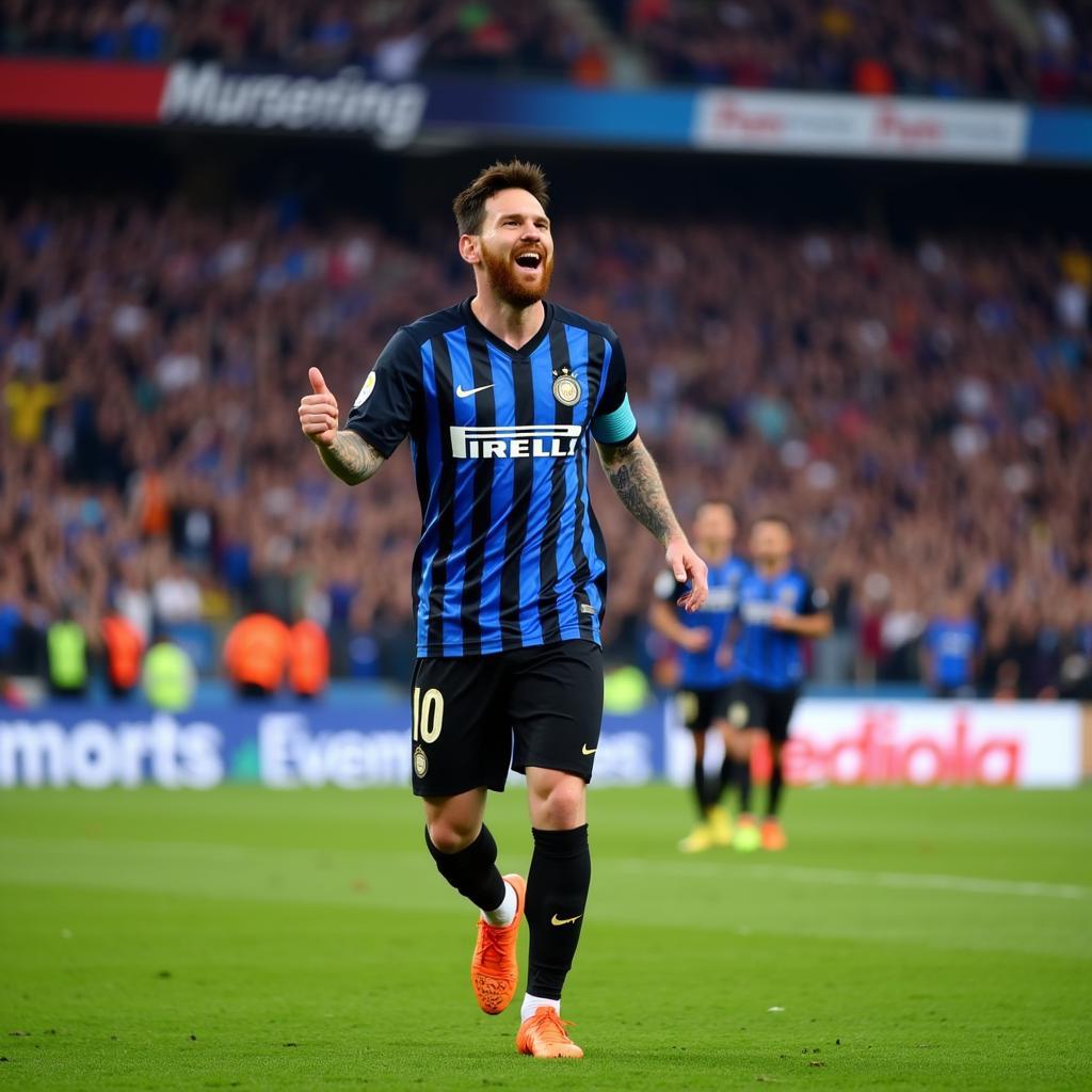 Messi ăn mừng bàn thắng trong màu áo Inter Miami