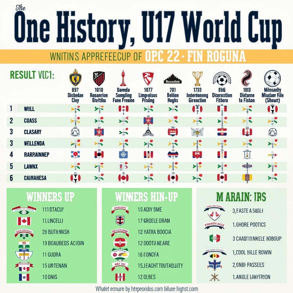 Kết quả U17 World Cup qua các kỳ đại hội