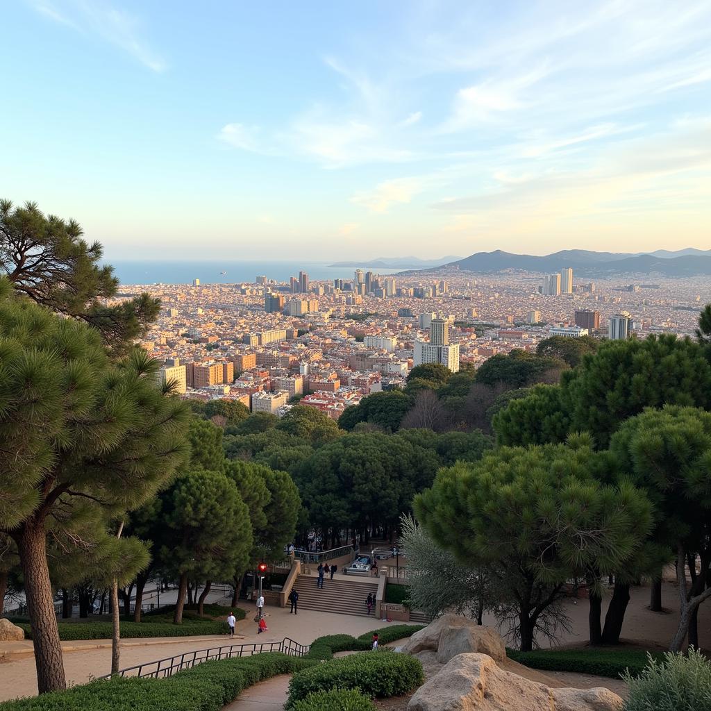 Khung cảnh tuyệt đẹp tại Park Güell