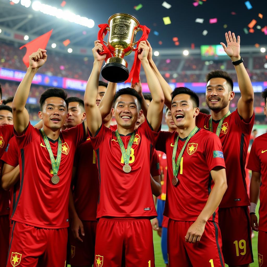 Hình ảnh ăn mừng chức vô địch AFF Cup 2018