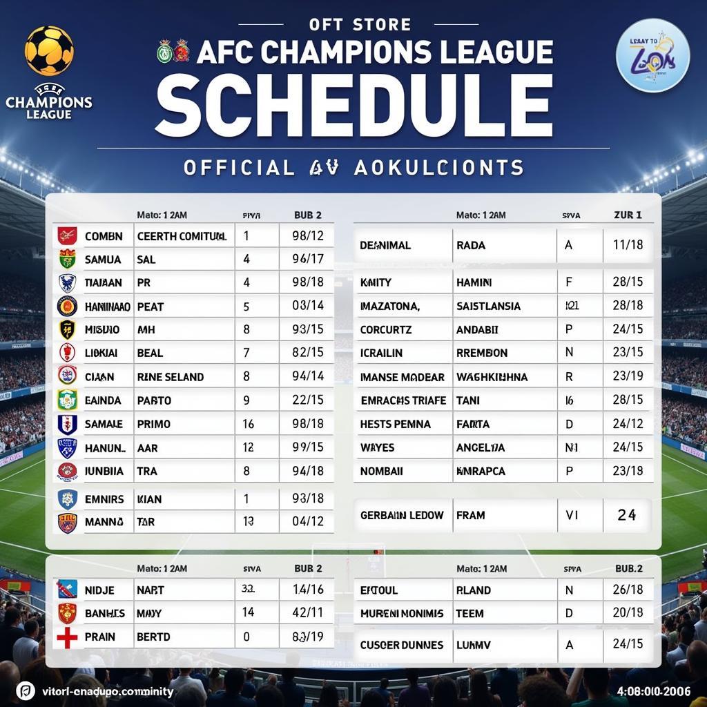 Lịch thi đấu AFC Champions League