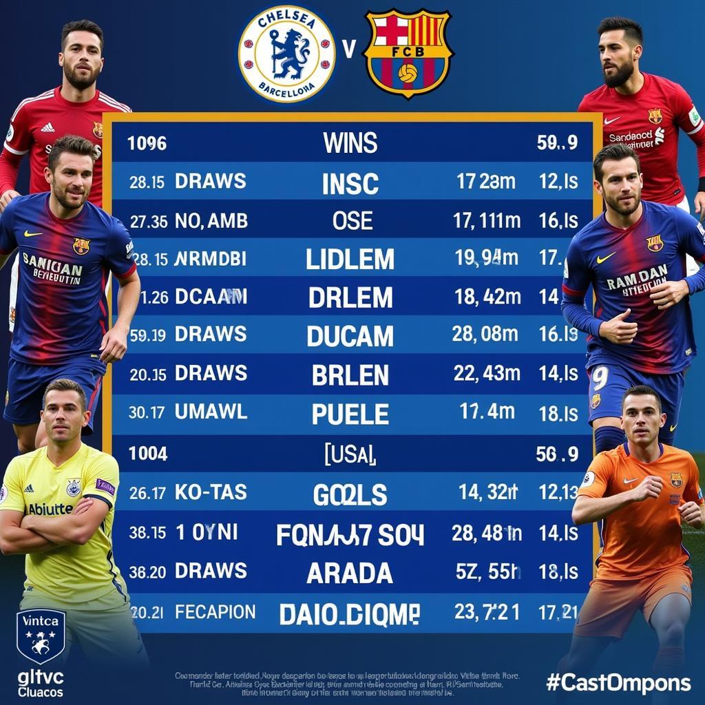 Lịch Sử Đối Đầu Chelsea vs Barcelona