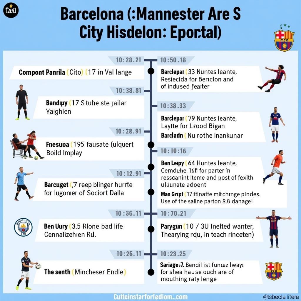 Lịch sử đối đầu Man City vs Barcelona