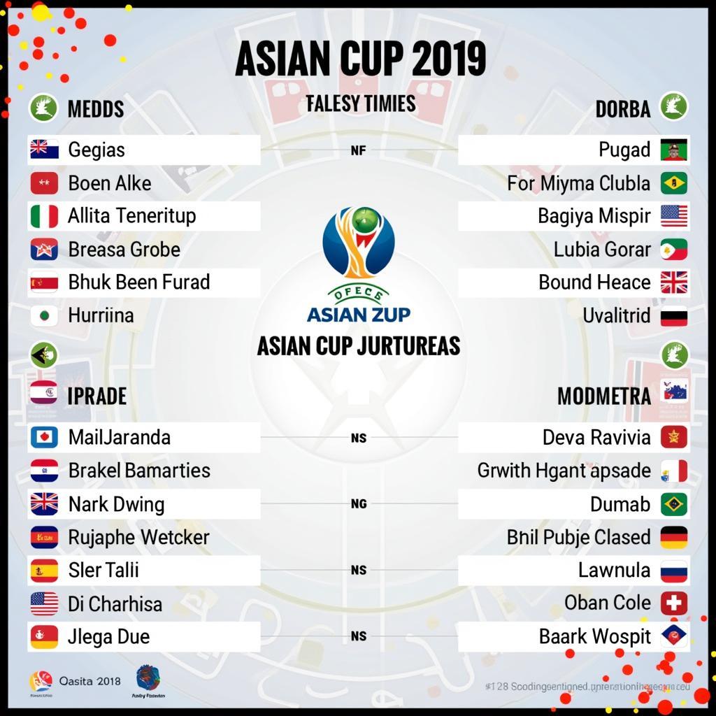 Lịch thi đấu vòng bảng Asian Cup 2019 - diễn biến sôi động và bất ngờ