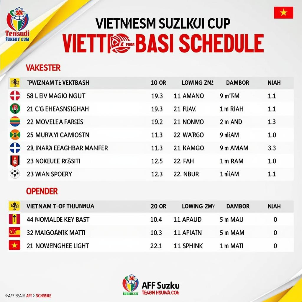 Lịch Thi Đấu Bóng Đá Việt Nam Suzuki Cup Mới Nhất