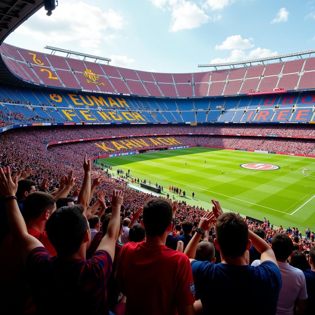 Lợi thế sân nhà Camp Nou của Barcelona