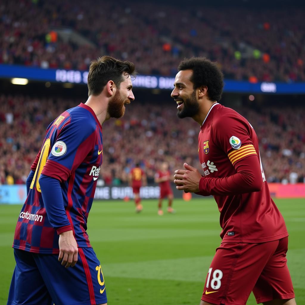 Messi và Salah Đối Đầu Kinh Điển