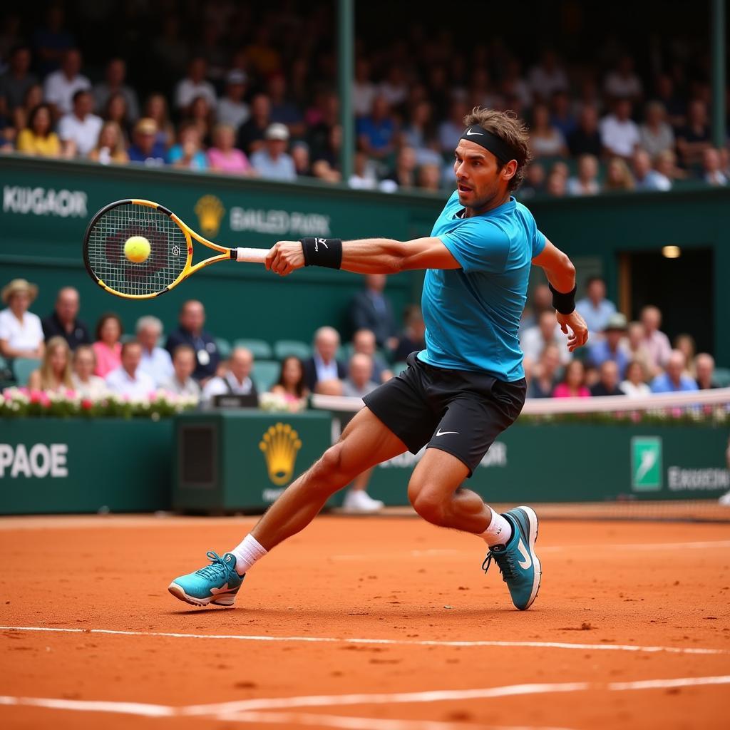 Nadal Barcelona Open 2018 cú đánh thuận tay