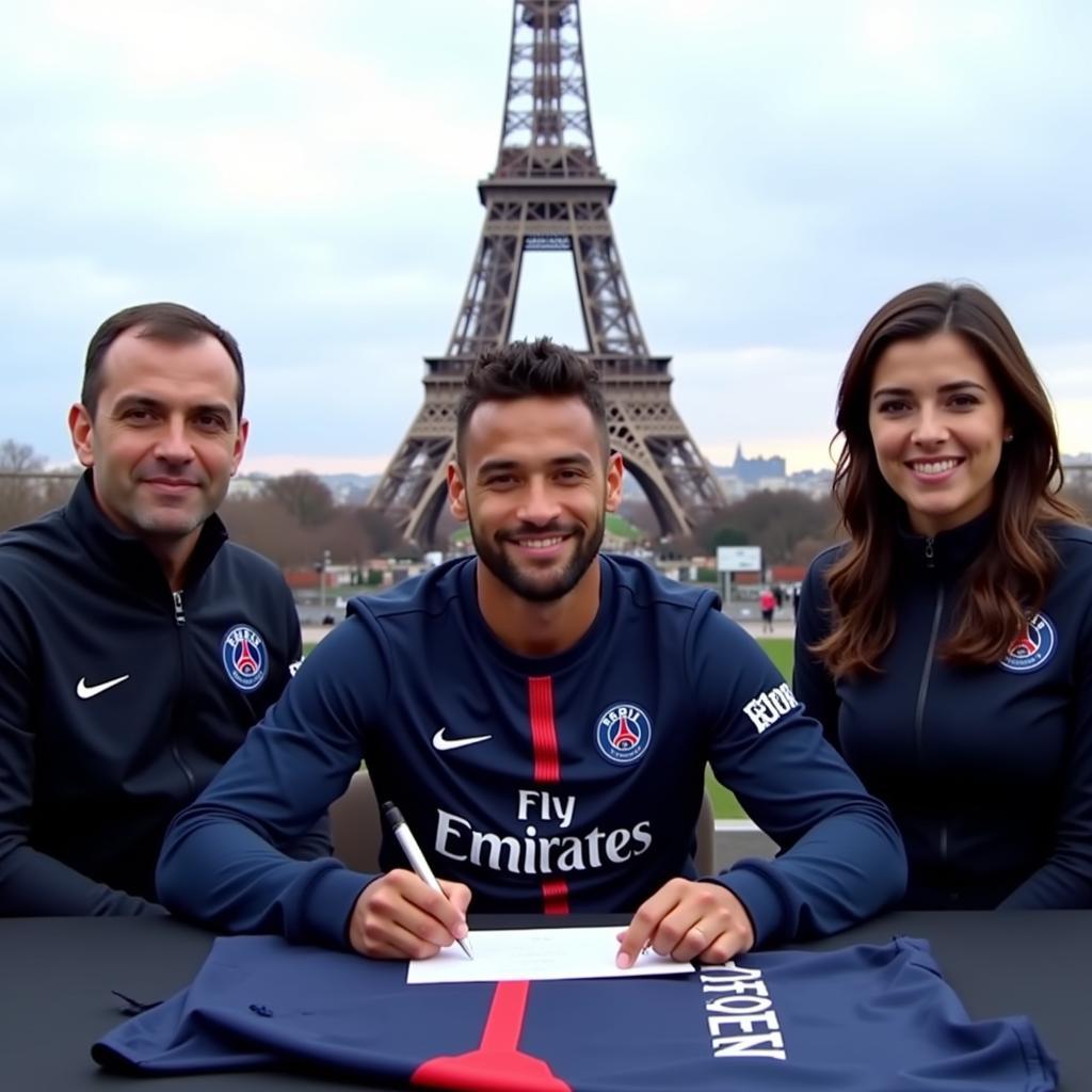 Neymar ký hợp đồng với PSG