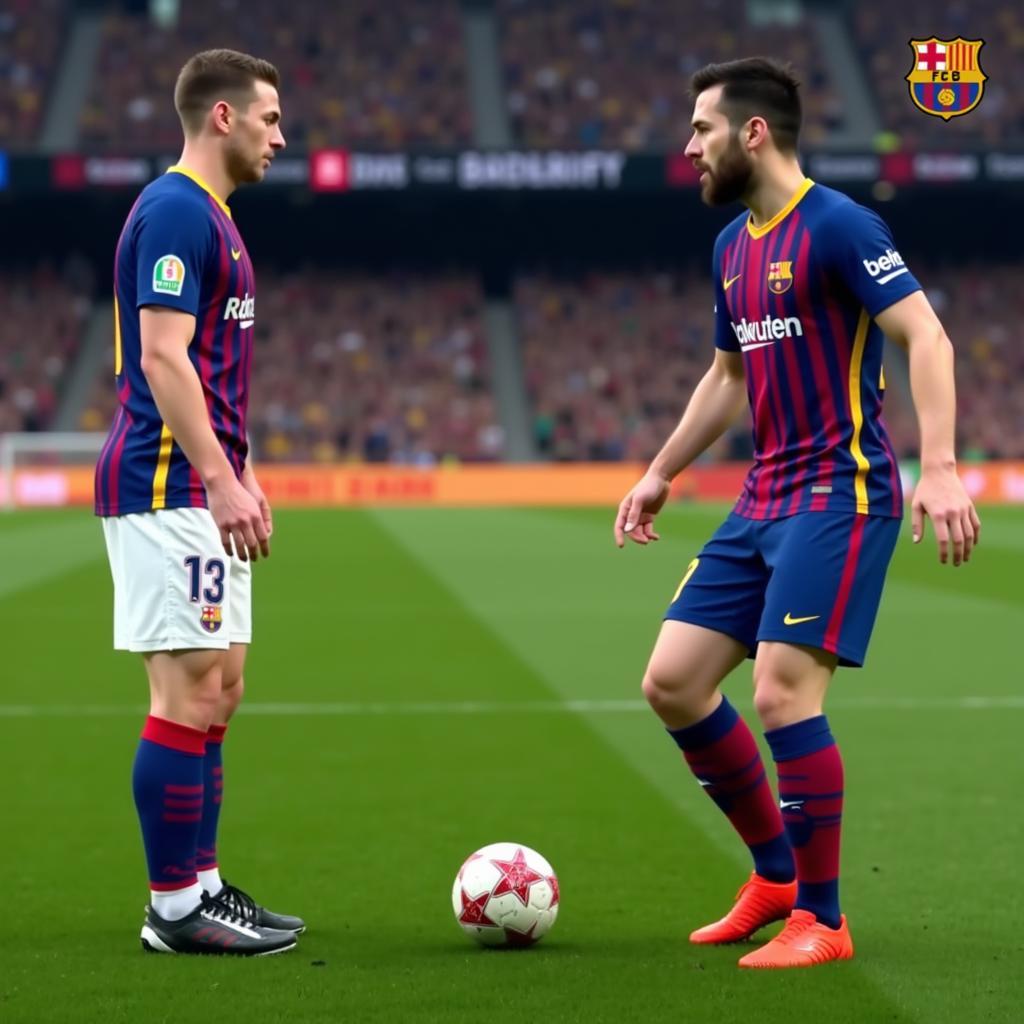 Người chơi DLS khoe bộ kits Barcelona