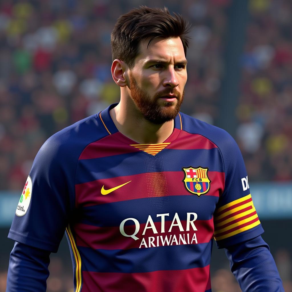 Lionel Messi trong PES 2017 Barcelona Edition