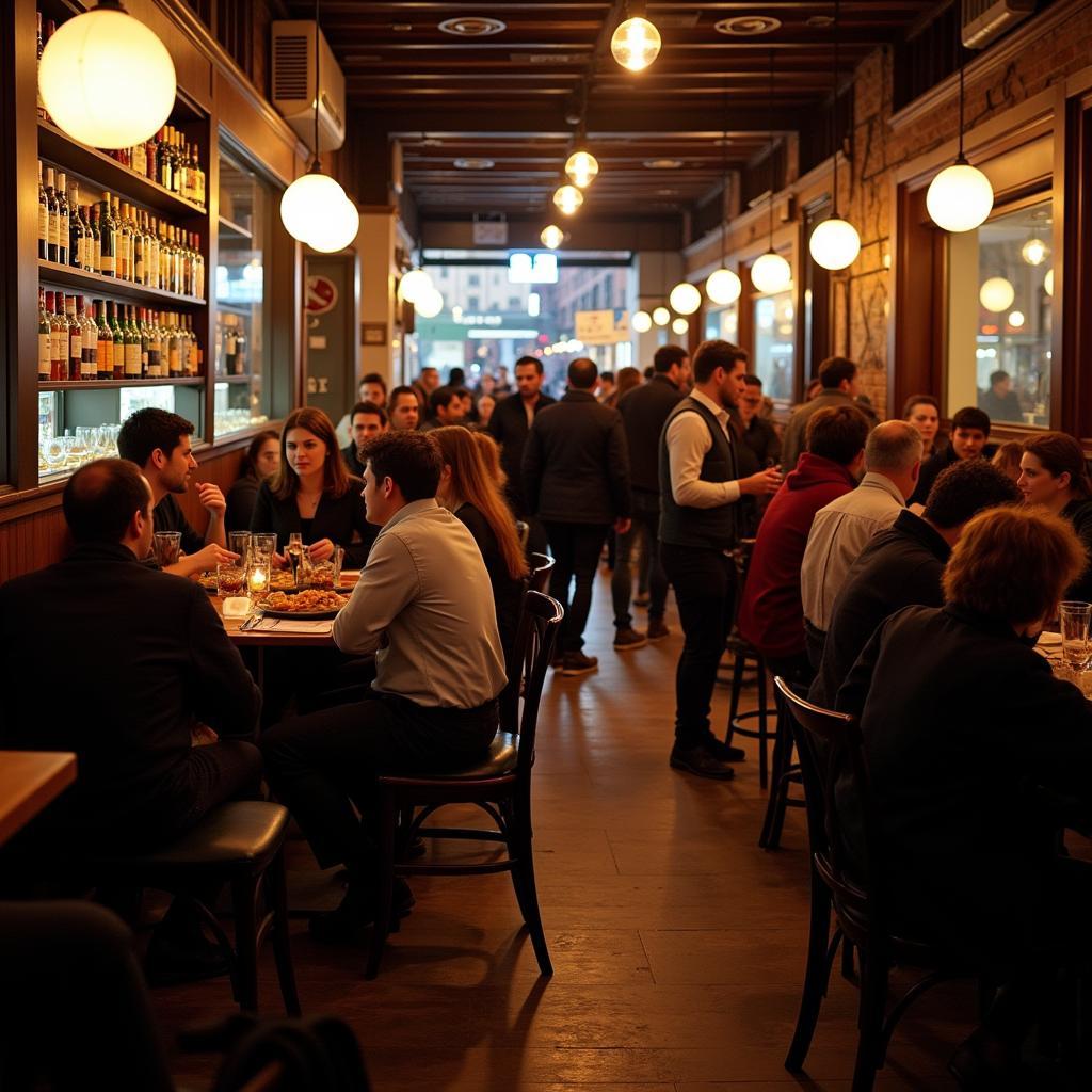 Nhà hàng Tapas tại Plaça de les Olles Barcelona