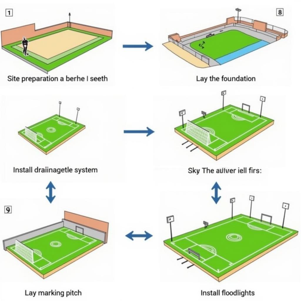 Quy trình xây dựng sân bóng đá 7 người chuyên nghiệp