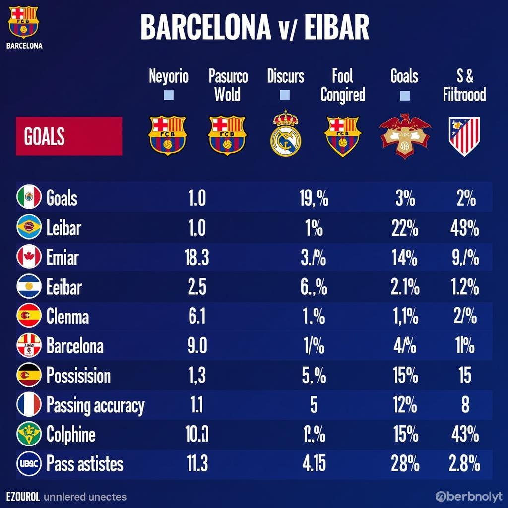 Statistical Analysis of Barcelona vs Eibar