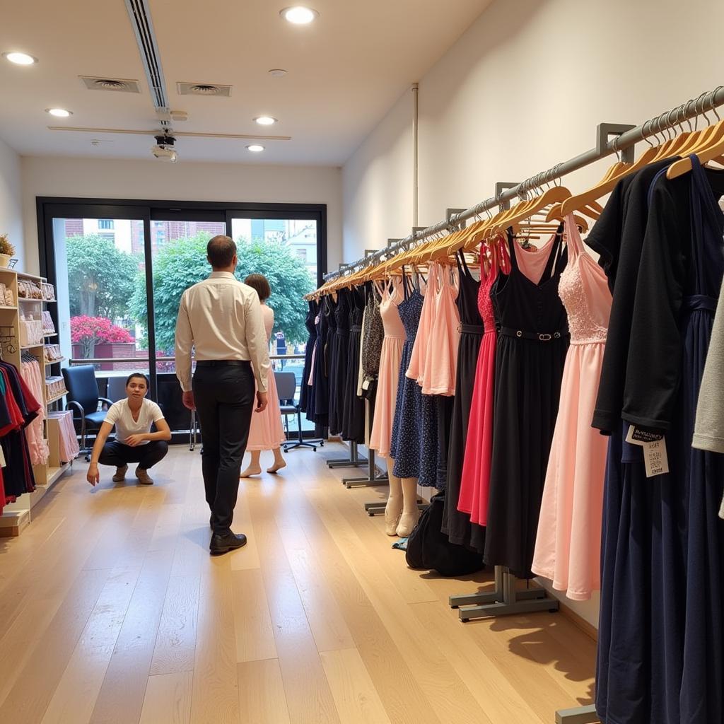 Interior de una tienda de ballet en Barcelona