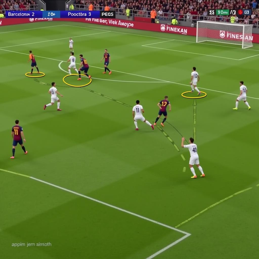 Lối chơi Tiki-taka của Barcelona trong PES 2020