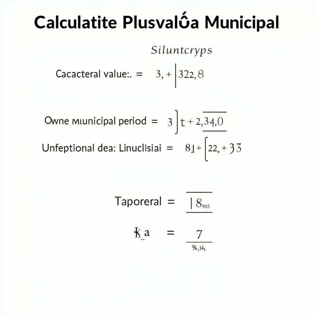 Công thức tính Plusvalía Municipal Barcelona