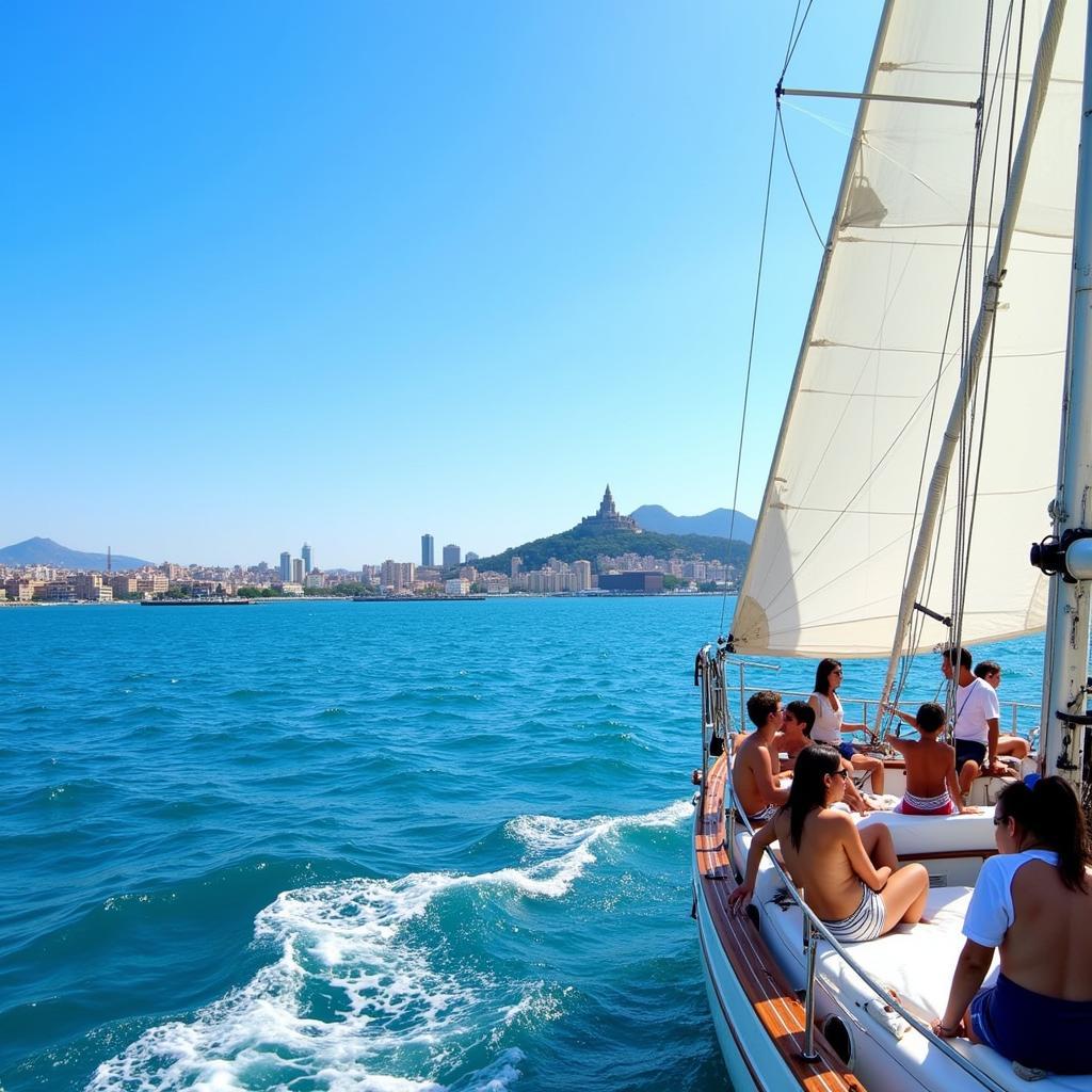 Trải nghiệm excursion velero barcelona trên biển Địa Trung Hải