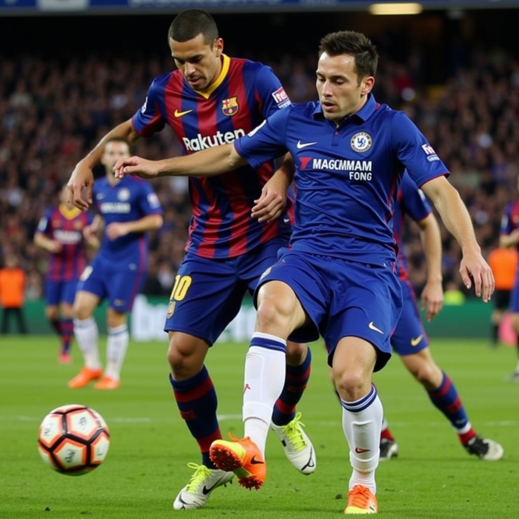 Hình ảnh trận đấu đỉnh cao Champions League 2012.04.24 giữa Barcelona và Chelsea