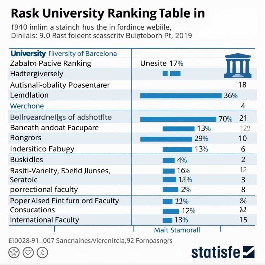 University of Barcelona's Global Academic Ranking