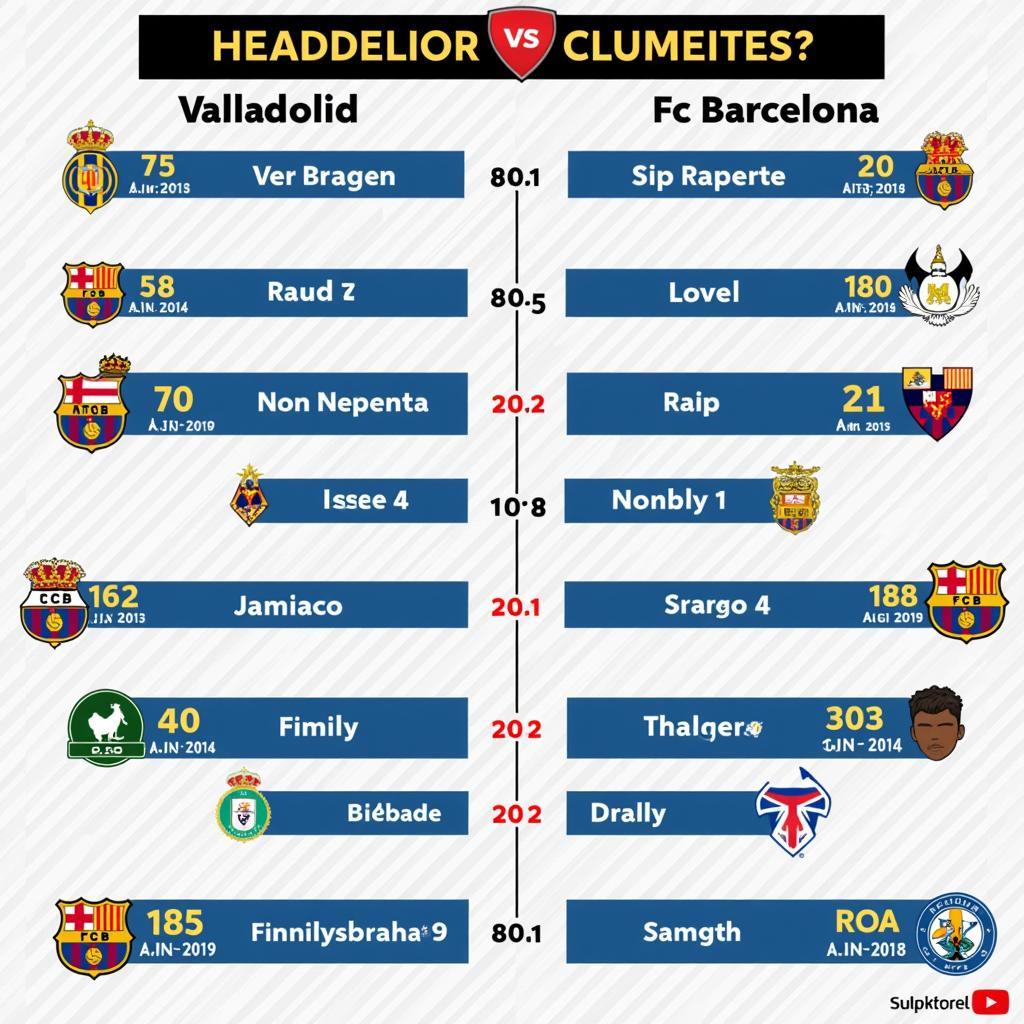 Lịch sử đối đầu Valladolid vs FC Barcelona