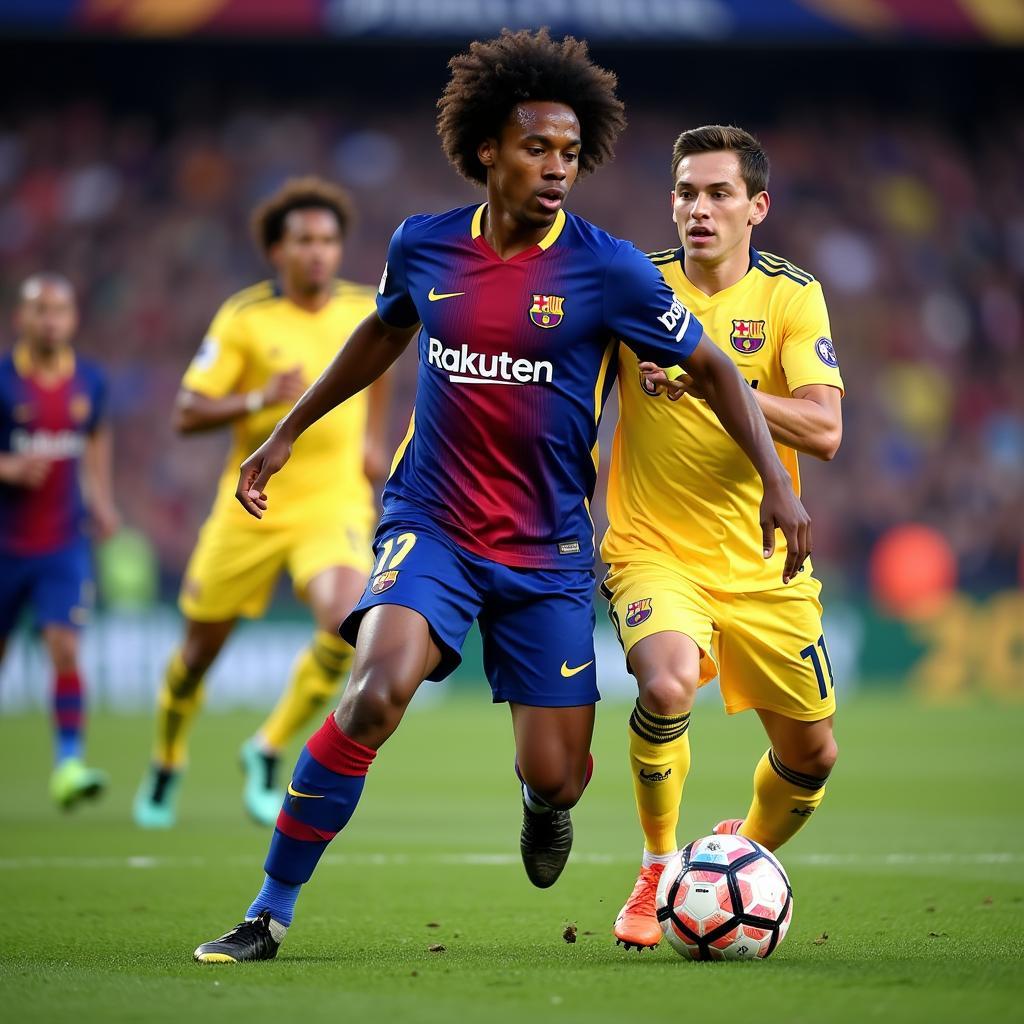 Hình ảnh Willian trong màu áo Barcelona