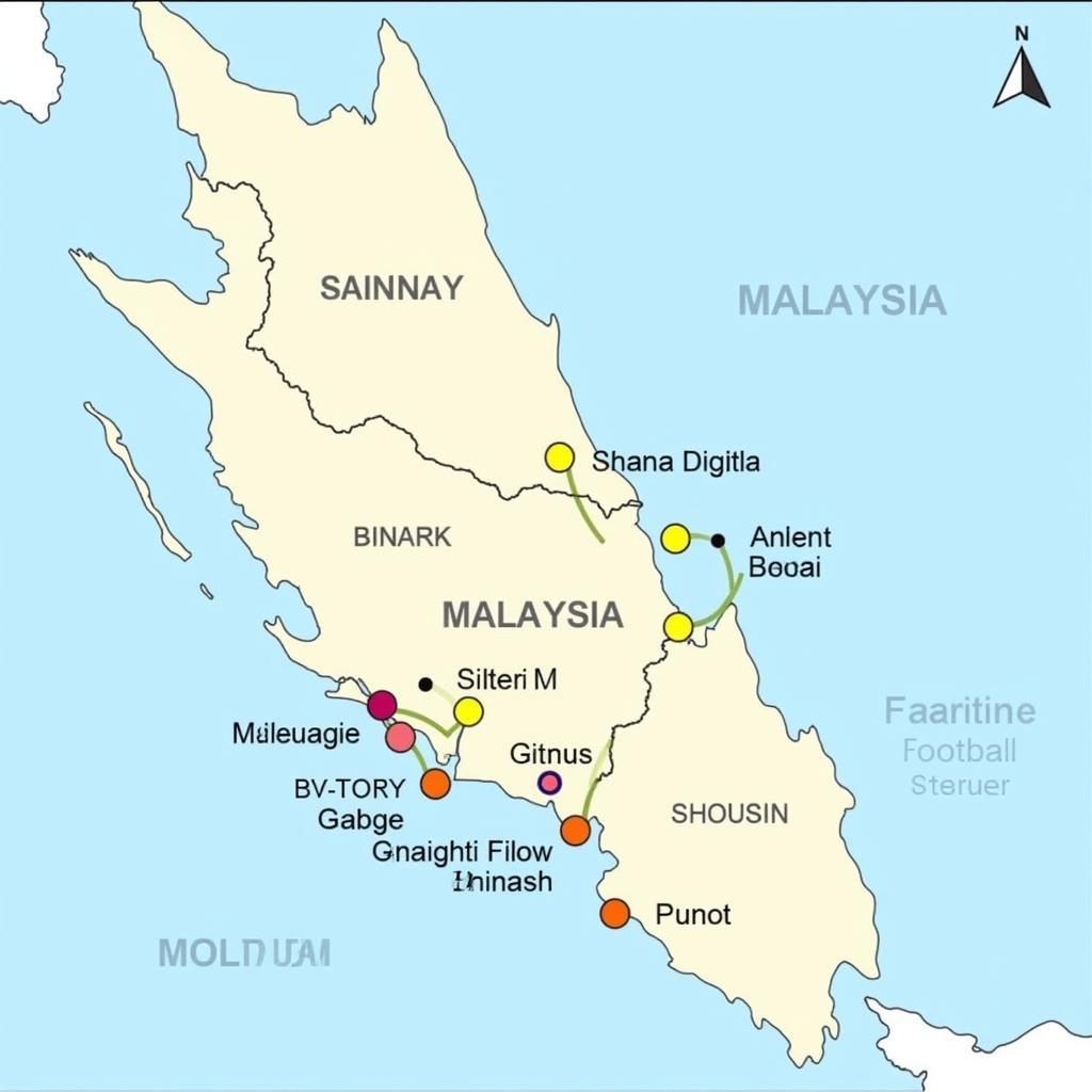 Bản đồ các câu lạc bộ bóng đá Malaysia