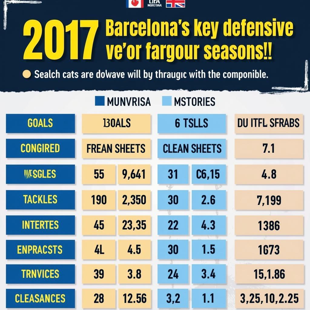 Barcelona 2017 Defensive Statistics