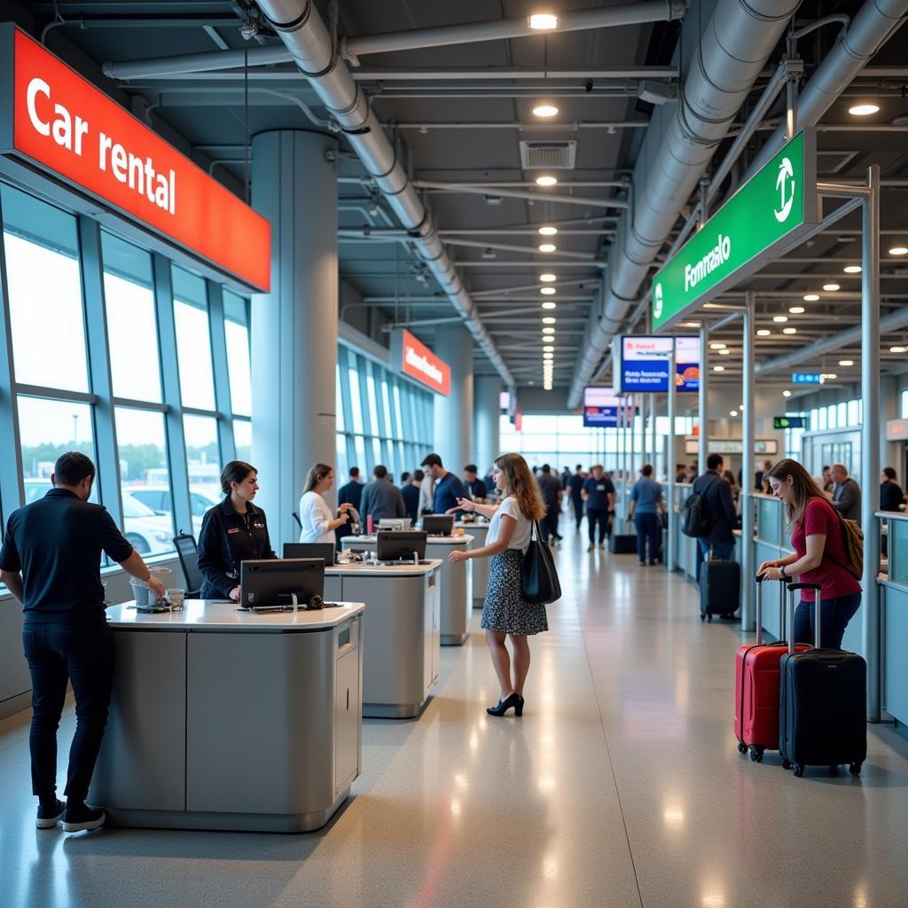 Car Rental Desks at Barcelona Girona Airport