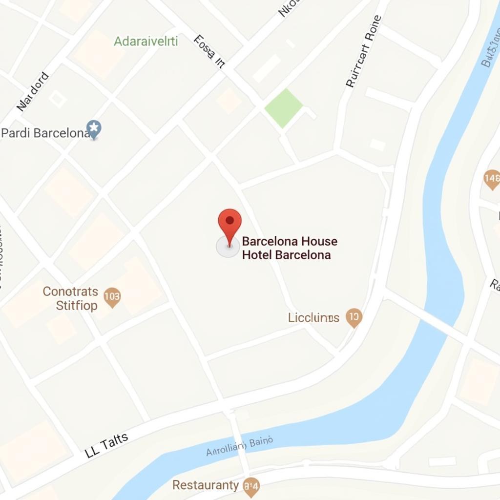 Barcelona House Hotel Location Map