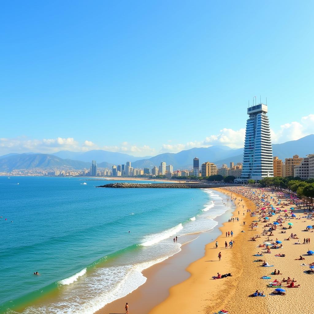 Barcelona Strand Beach View