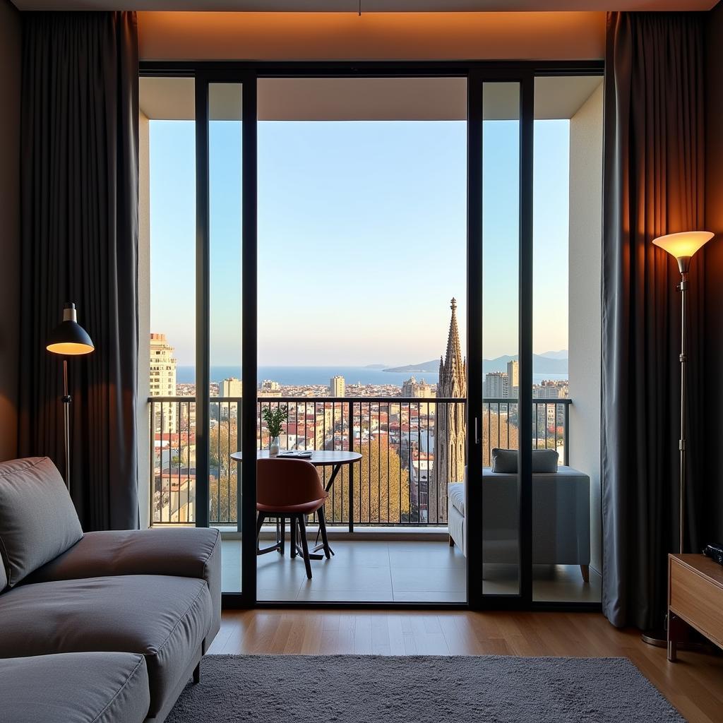 Căn hộ Airbnb Barcelona view đẹp